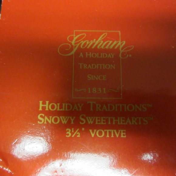 GORHAM CRYSTAL 2004-2010, VOTIVE HOLDER, HOLIDAY TRADITIONS, SNOWY SWEETHEARTS - Picture 6 of 8